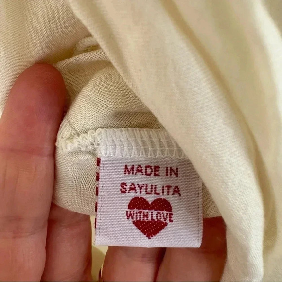 Buddha Sayulita Embroidered Avalon Rose Floral Tie front romper shorts onesie - Picture 8 of 11